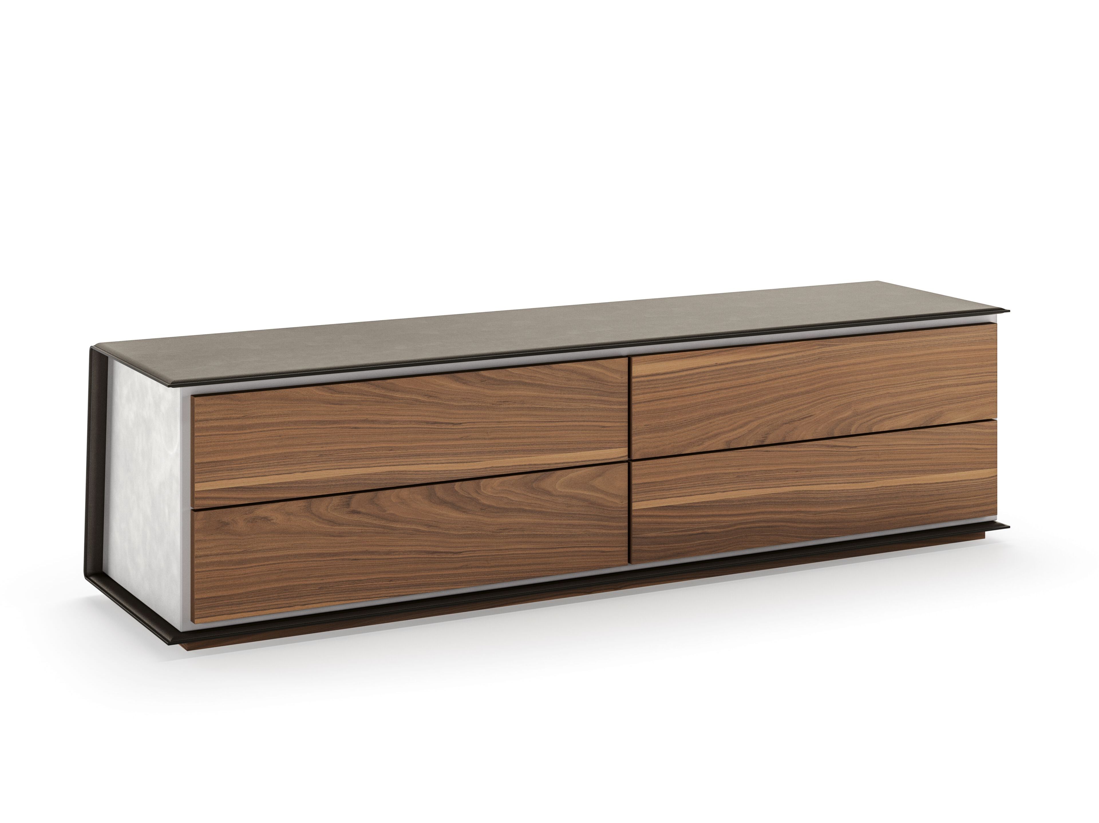 Деревянный комод с кожаной обивкой Casa Covre Naviglio ARCH-00061676