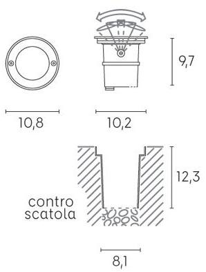 SOVIL Ступень светодиодная напольная из нержавеющей стали  99085/09  - Вид №4