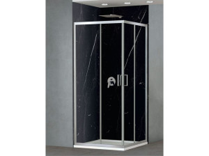 Угловая душевая кабина с раздвижной дверью