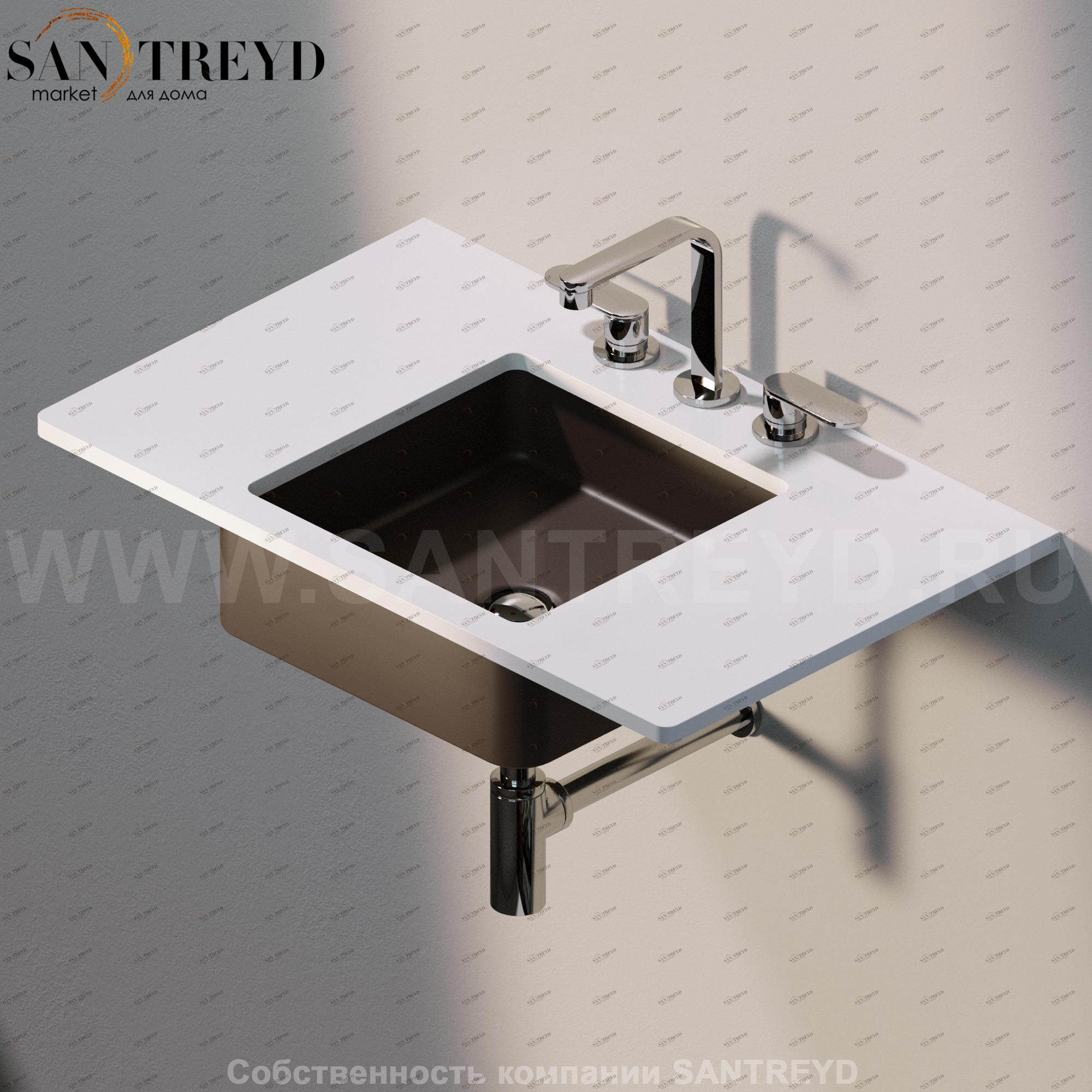 MW40SP7006 Накладная раковина под столешницу  квадратная Ceramica Flaminia Miniwash