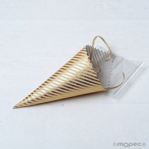 AA682.12 Полосатые рожоки, 12 Едениц Dekoraniaevents Bodas Серебро