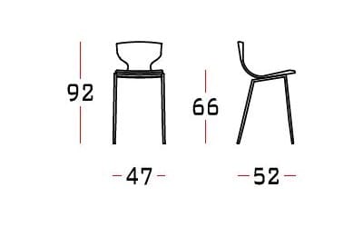 Высокий кожаный стул со спинкой Casa Covre VARENNE ARCH-00133848 - Вид №9