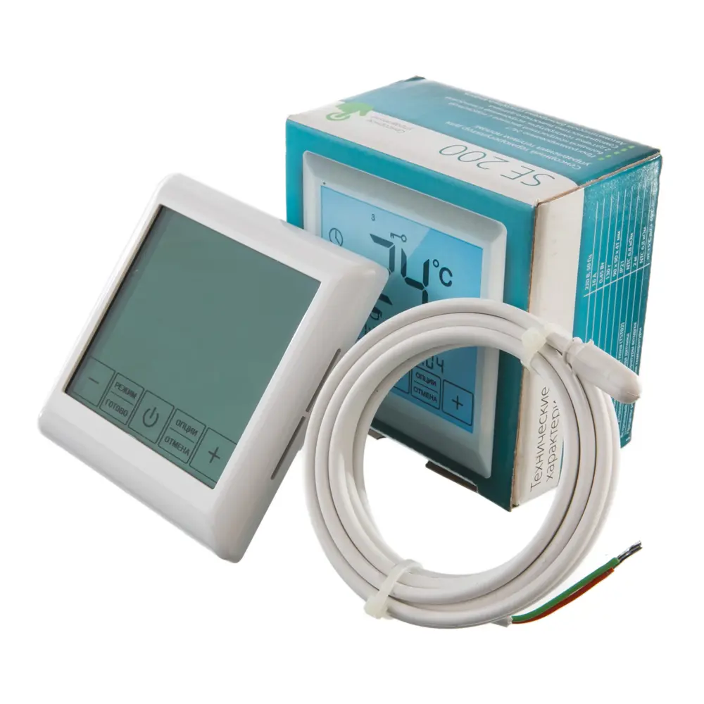 Терморегулятор для теплого пола Теплолюкс SE 200 цифровой, 3500 Вт, цвет белый STLM-2020888