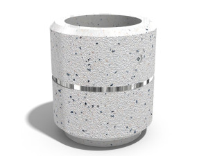 Круглый бетонный плантатор