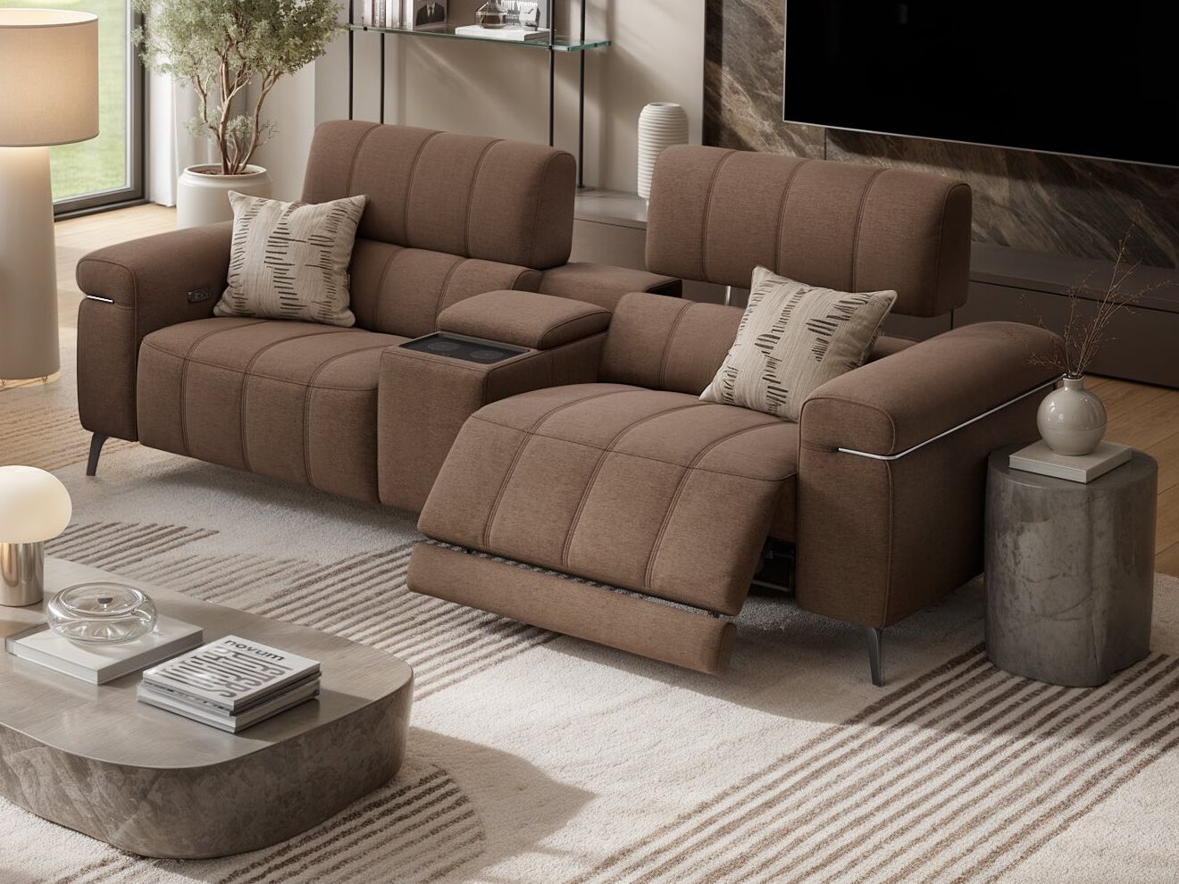 Домашний кинотеатр 2 местный тканевый диван Sofanella Soleto ARCH-00100592 - Вид №7