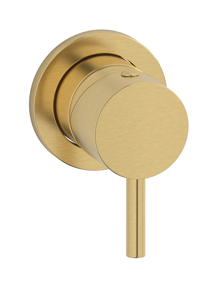 Внешние части встроенного смесителя на 1 потребителя. WE ARE IB mt305os Brushed Gold MilanoTorino 