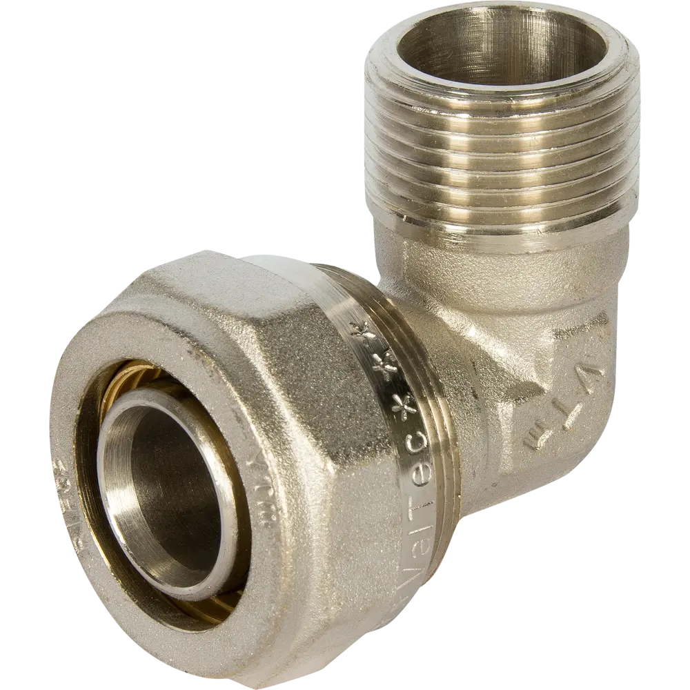 Угол комбинированный 90° Valtec 1"x32 мм НР никелированная латунь VTM.353 STLM-2173325