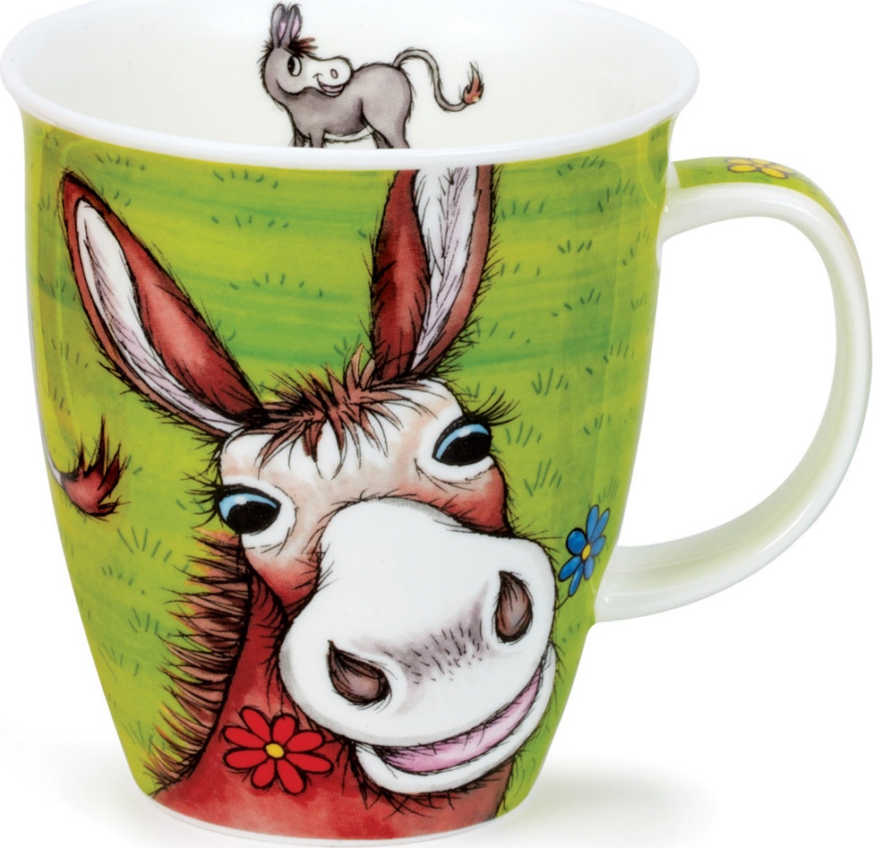 10672755 Dunoon Кружка Dunoon Веселая ферма.Ослик.Невис 480мл, фарфор Фарфор костяной 