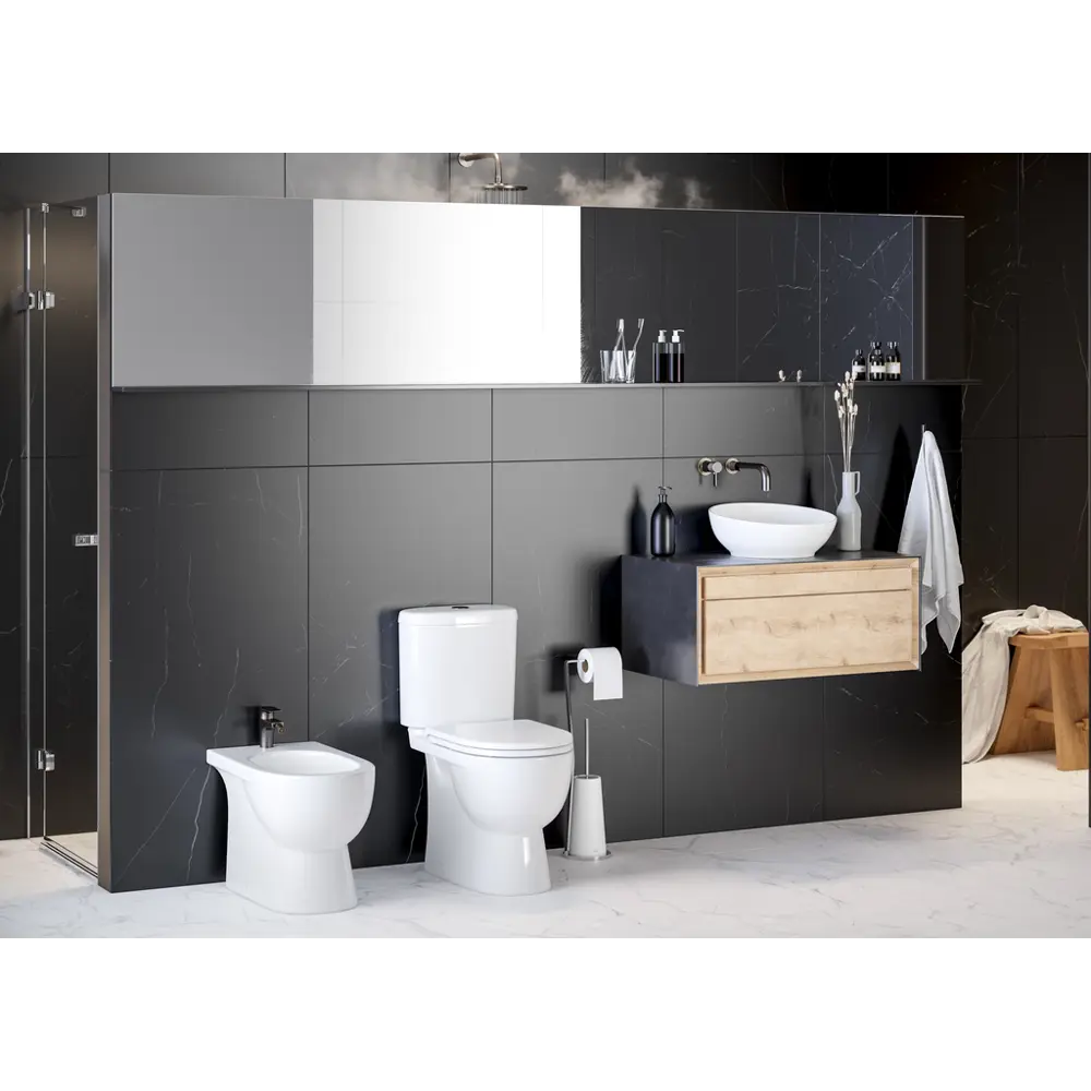 Унитаз-компакт Sanita Luxe Art Comfort WC.CC/Art/2-DM/WHT.G/S1 сиденье с микролифтом STLM-2159583 - Вид №4