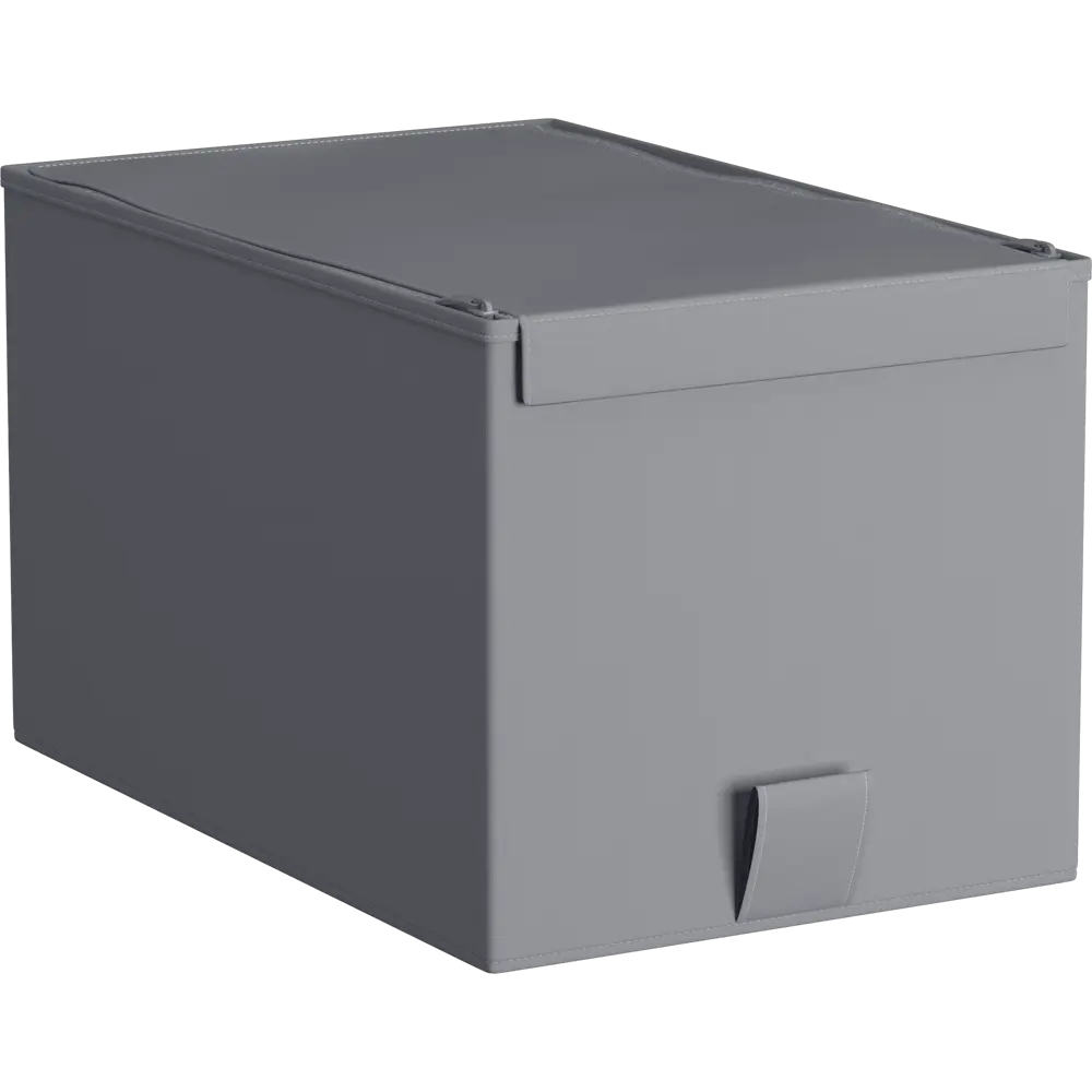 Короб с крышкой Spaceo Granit 3, 180x165x280 мм, 8 л, нетканый, цвет серый STLM-2192057