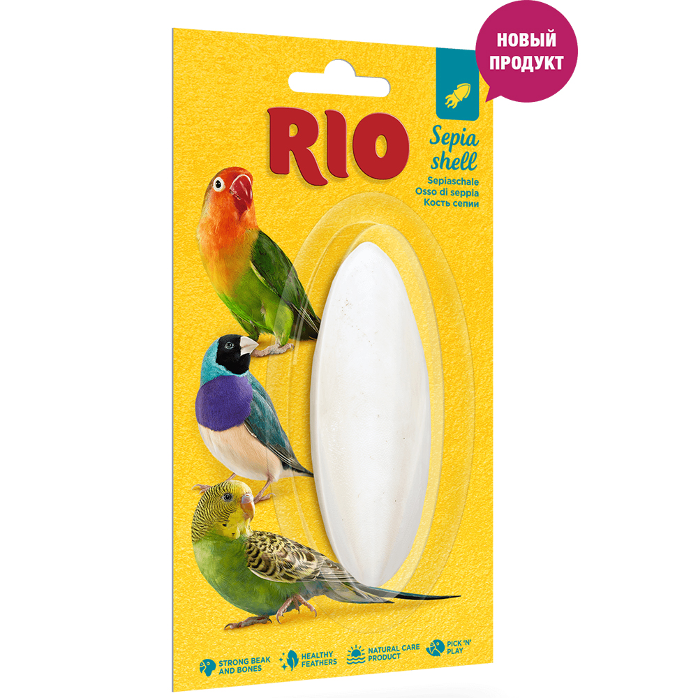 ПР0054078 Минеральный камень для птиц Кость сепии, 1шт RIO 