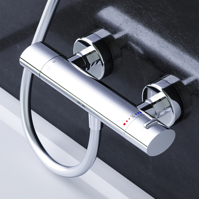 F7540064 смеситель д/душа с термостатом хром шт AM.PM Sense - Вид №1
