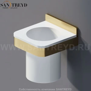 Agape MEMORY Держатель для зубных щеток с полкой белый в бронзовом каркасе AMEM853.NRZ