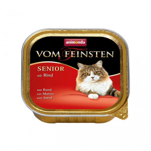 ПР0004580 Консервы VOM FEINSTEN SENIOR с говядиной для кошек старше 7 лет конс. 100г Animonda