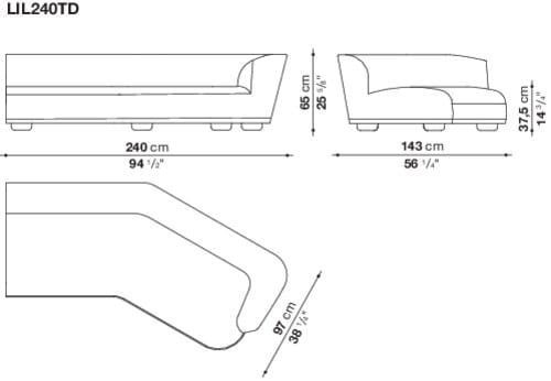 Тканевый диван с полуостровом Maxalto LILUM ARCH-00027859 - Вид №12
