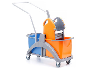 SW035 Пластиковая тележка для уборки с двумя ведрами, два ведра по 20 л, пресс для швабры, TS2-0005 Merida