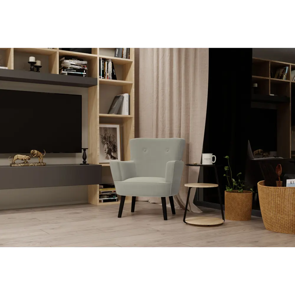 Кресло полиэстер Seasons Вилли 77x86x76 см цвет бежевый STLM-2109837 - Вид №3