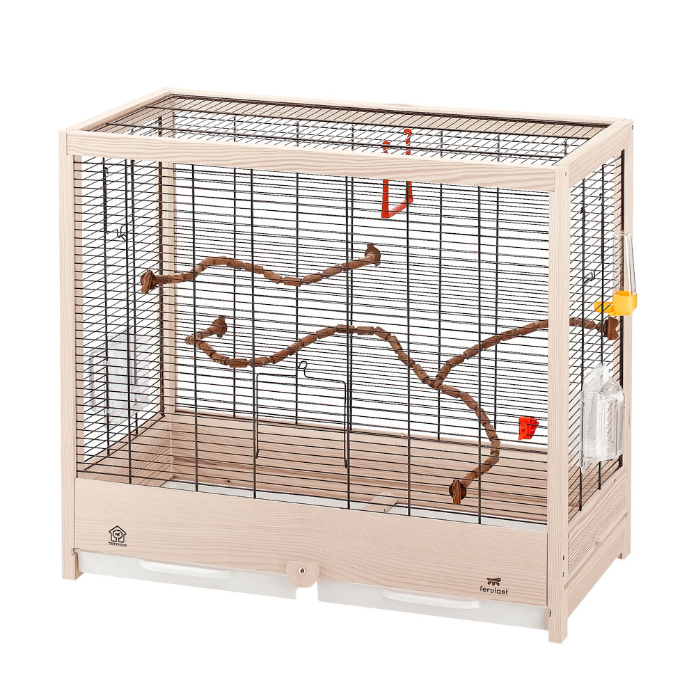 ПР0025835 Клетка для птиц GIULIETTA 5 NERA деревянная 69х34,5х58см FERPLAST 