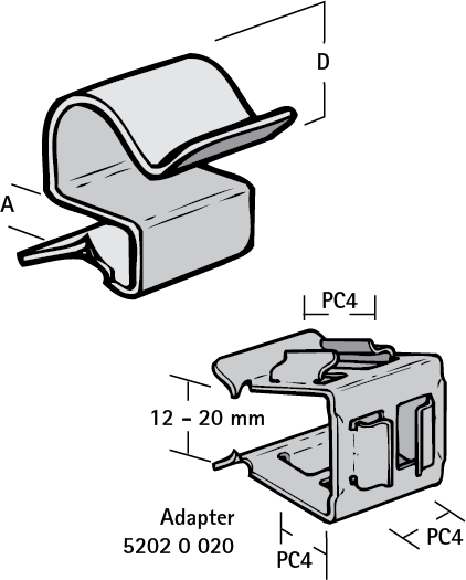 52021857 Крепление для электромонтажа Britclips® PC Клипсы для стальных балок для балок WALRAVEN  - Вид №1