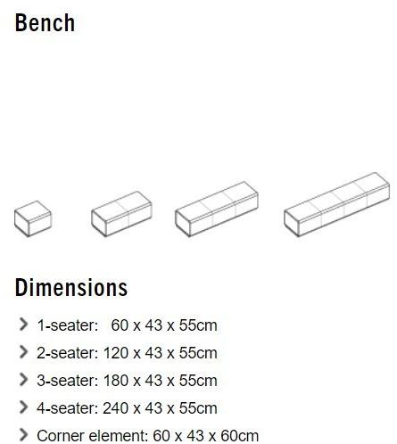 BENE Тканевая скамья с разъемом USB Parcs sun-id-1475115 - Вид №12
