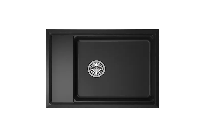 KS-7305, ЧЁРНЫЙ, кухонная мойка, кварц GRANULA 7305-ST318 - Вид №2