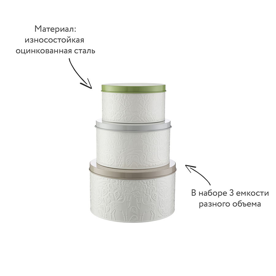 2001.072 Набор контейнеров для выпечки in the forest, 3 шт. Mason Cash  - Вид №8