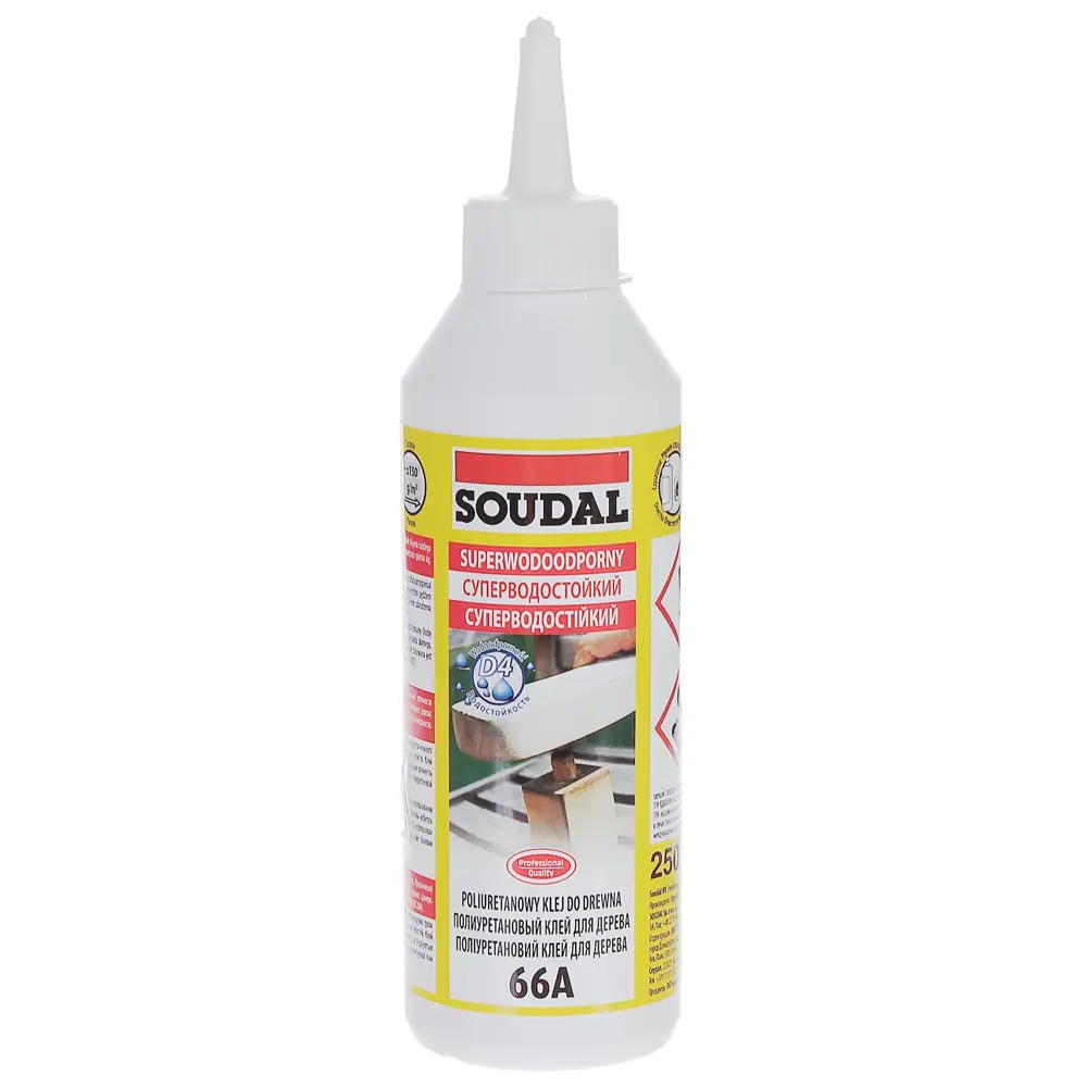 Клей полиуретановый водостойкий d4 250 г Soudal STLM-2197678