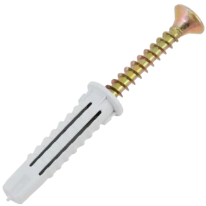 Дюбель-шуруп потайной 5x25 мм нейлон цвет серый