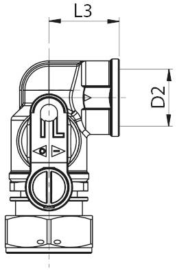 TECO Клапан с накидной гайкой для двухтрубных счетчиков газа G2 punto arancio sun-id-1349394 - Вид №2