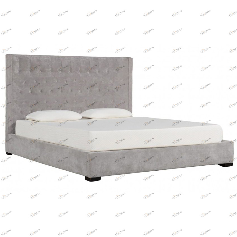 Кровать двуспальная 160х200 серая Nevada Grey ICON DESIGNE ДИЗАЙНЕРСКИЕ 177954 Серый 