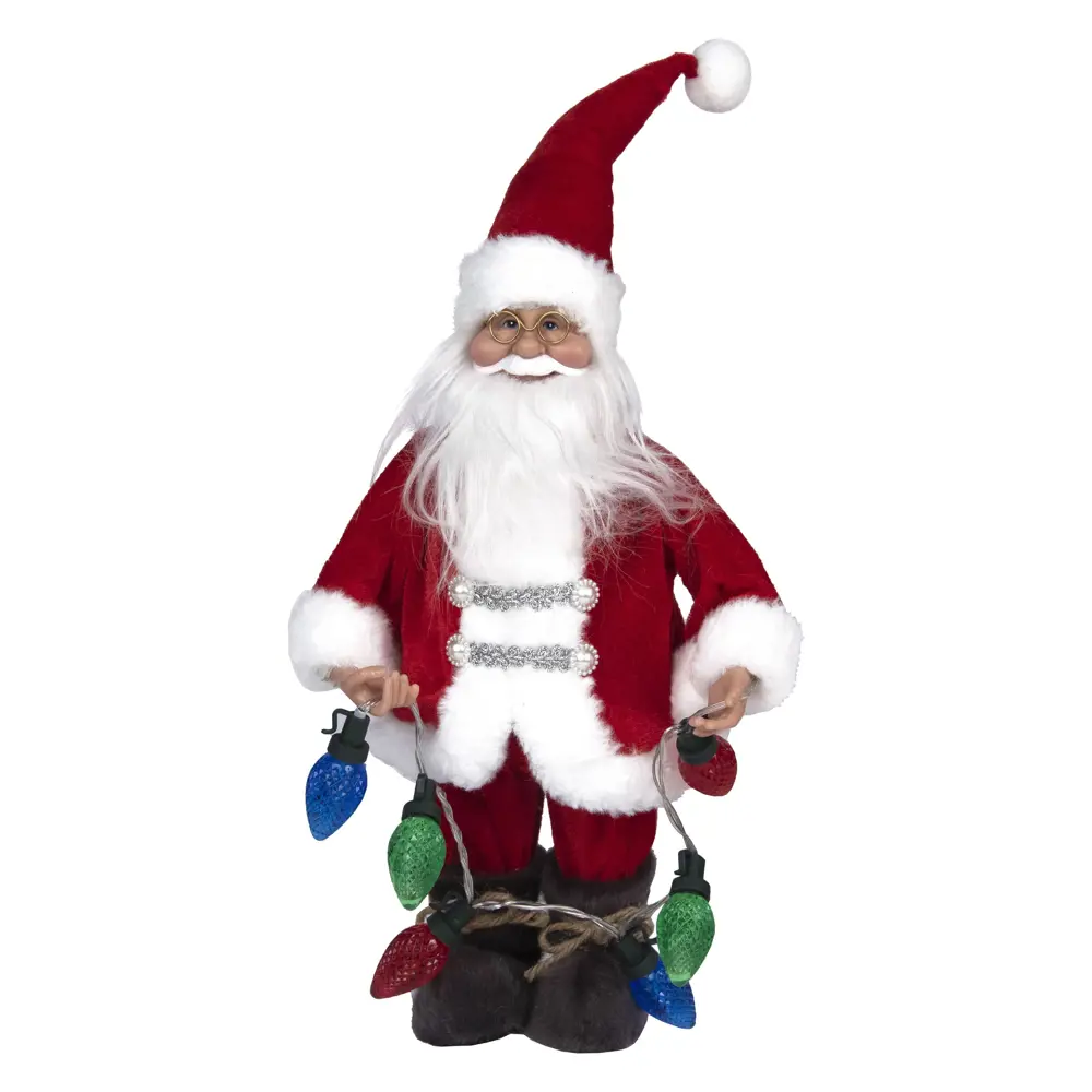 89381617 Электрогирлянда - фигура Дед Мороз для дома 6 ламп 40 см красно-белый STLM-1325517 Santreyd  - Вид №1