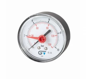 GENEBRE 3826 025 Манометр Ø 63, красный индекс, задний штуцер