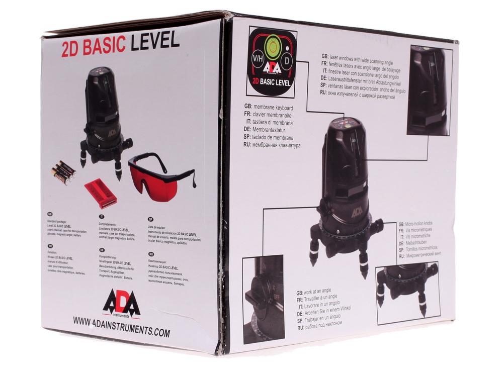 Лазерный нивелир ADA 2D Basic Level 6615150 STDN-0077784 - Вид №10