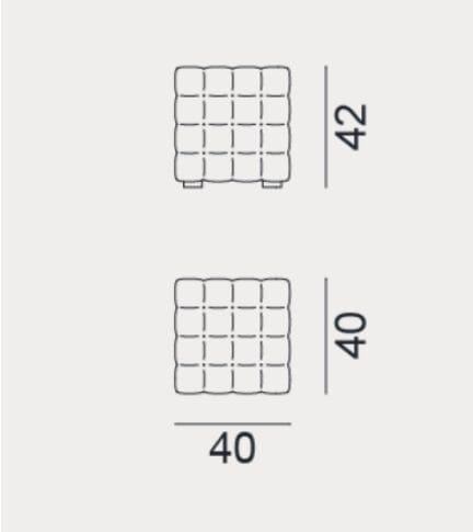 Съемный пуф из ткани Gervasoni POUF 40 ARCH-00093083 - Вид №2