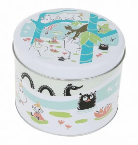 Коробка муми-тролль на пруду, круглая, Martinex LE-VILLAGE МУМИ-ТРОЛЛЬ 044729 Белый;голубой