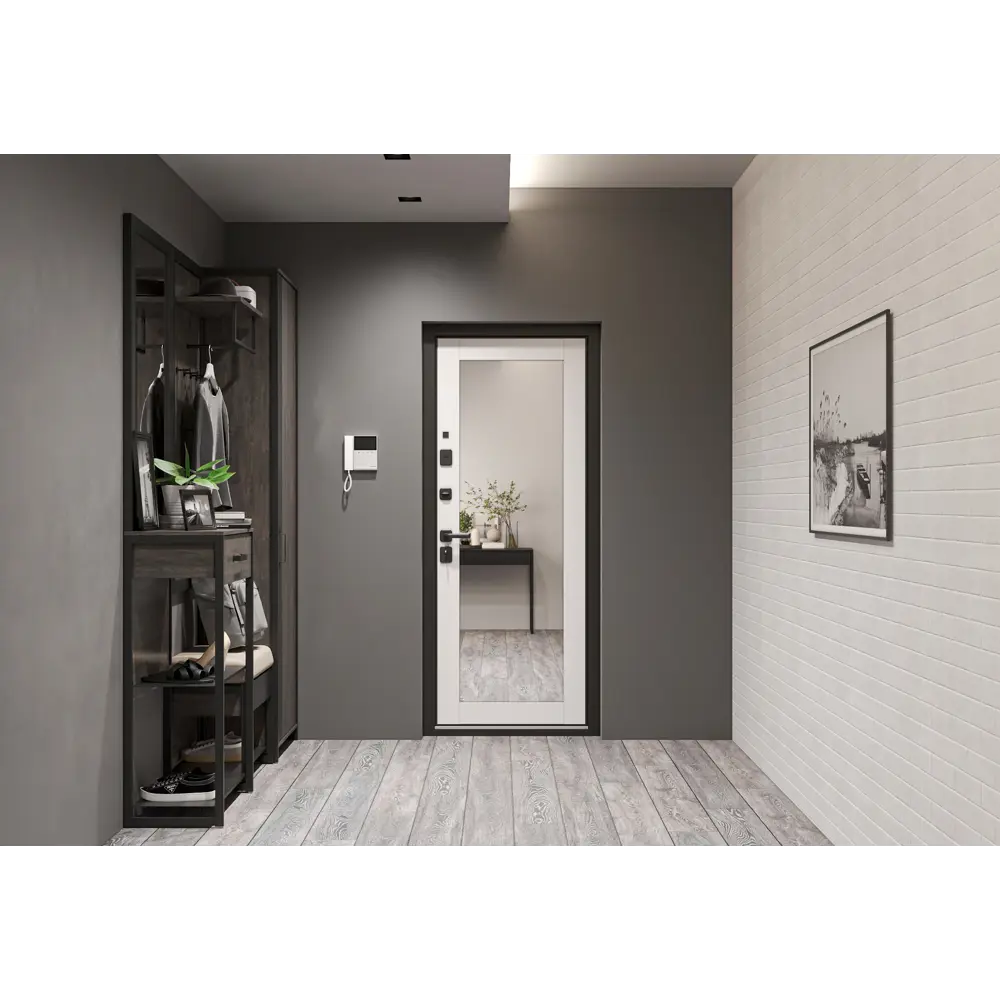 Дверь входная металлическая Волюм Скай 86x205 см левая шелк белый с зеркалом TOREX STLM-2026011 - Вид №16