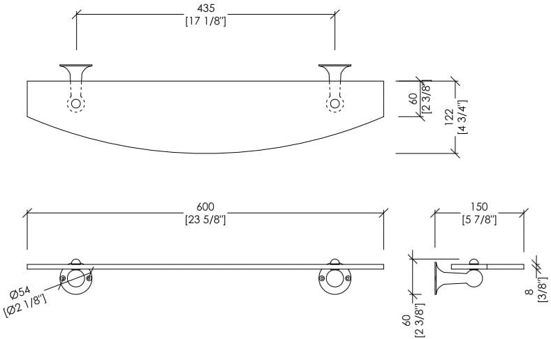 Хрустальная полка для ванной Devon&Devon Нью-Йорк ARCH-00105964 - Вид №2