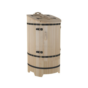 904 Фитобочка со скосом "Премиум" цвет натуральный, фурнитура черная Alyarus