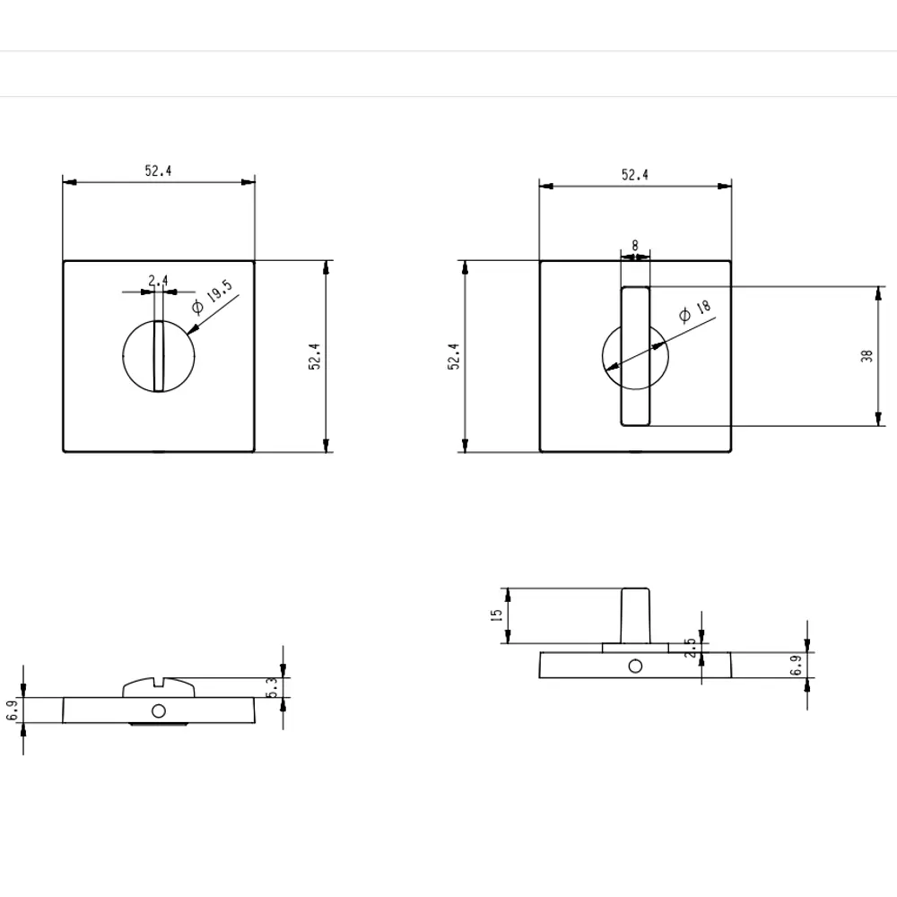 Фиксатор под ручку KREAFORTA алюминий цвет черный STLM-2095754 - Вид №5