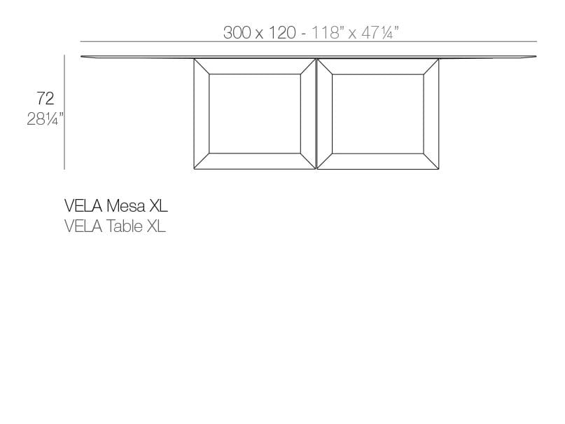 Прямоугольный садовый стол из полиэтилена Vondom Парус ARCH-00108236 - Вид №1
