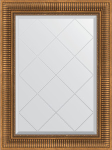 BY 4111 Зеркало с гравировкой в багетной раме - бронзовый акведук 93 mm EVOFORM Exclusive-G