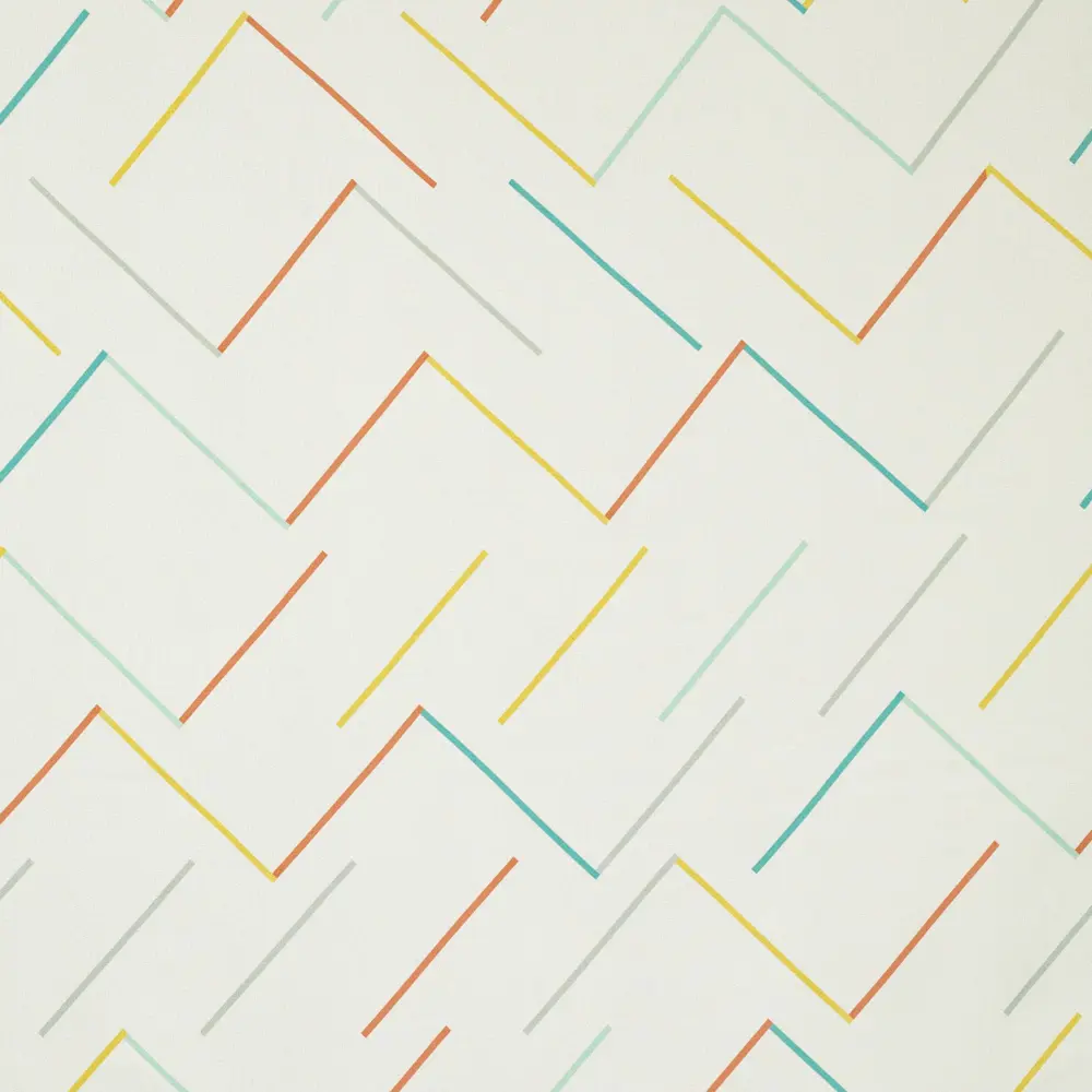 Тюль на ленте Зигзаг 250x260 см цвет желто-бирюзовый GARDEN STLM-2154932 - Вид №2