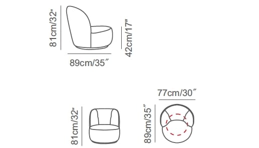 Кожаное кресло CAMPO DE' FIORI CHUBBY ARCH-00095489 - Вид №8