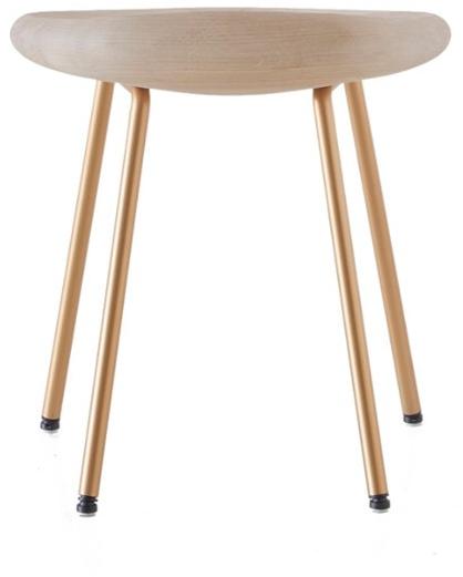 BassamFellows Низкий табурет из стали и дерева Pebble Cb-27 - Вид №4