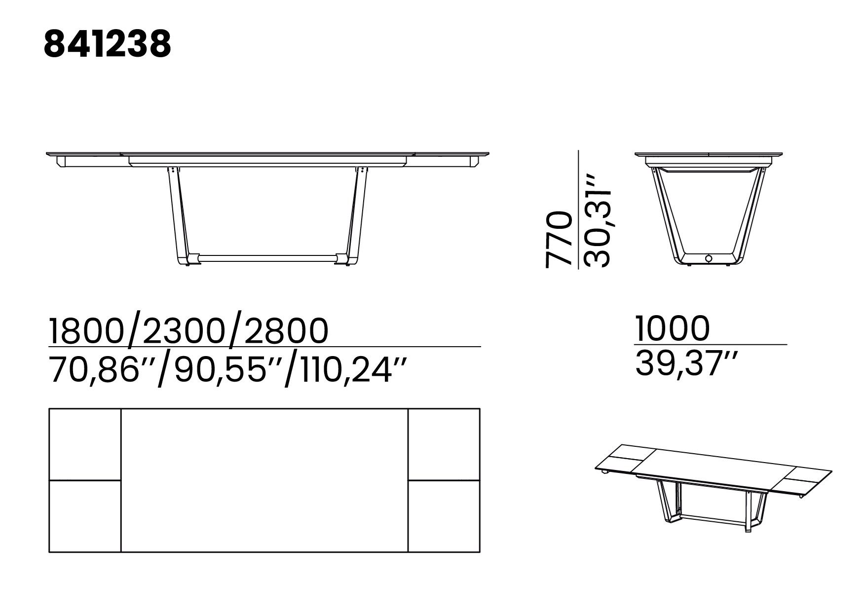 Прямоугольный обеденный стол animovel Santana ARCH-00061390 - Вид №3