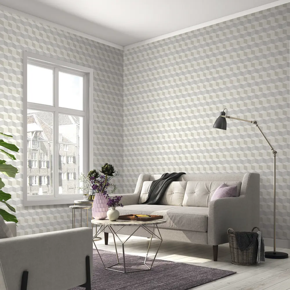 Обои «Геометрия», флизелиновые, цвет серый, 0.53х10.05 м Rasch Uptown STLM-2158556 - Вид №3