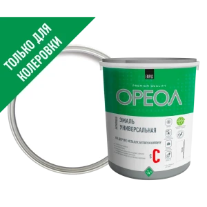 Универсальная эмаль ОРЕОЛ для внутренних и наружных работ 2.4 л 89376173