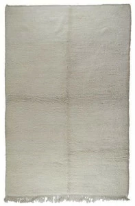 AFOLKI Прямоугольный однотонный ковер с длинным ворсом из шерсти Beni ourain Taa1147be