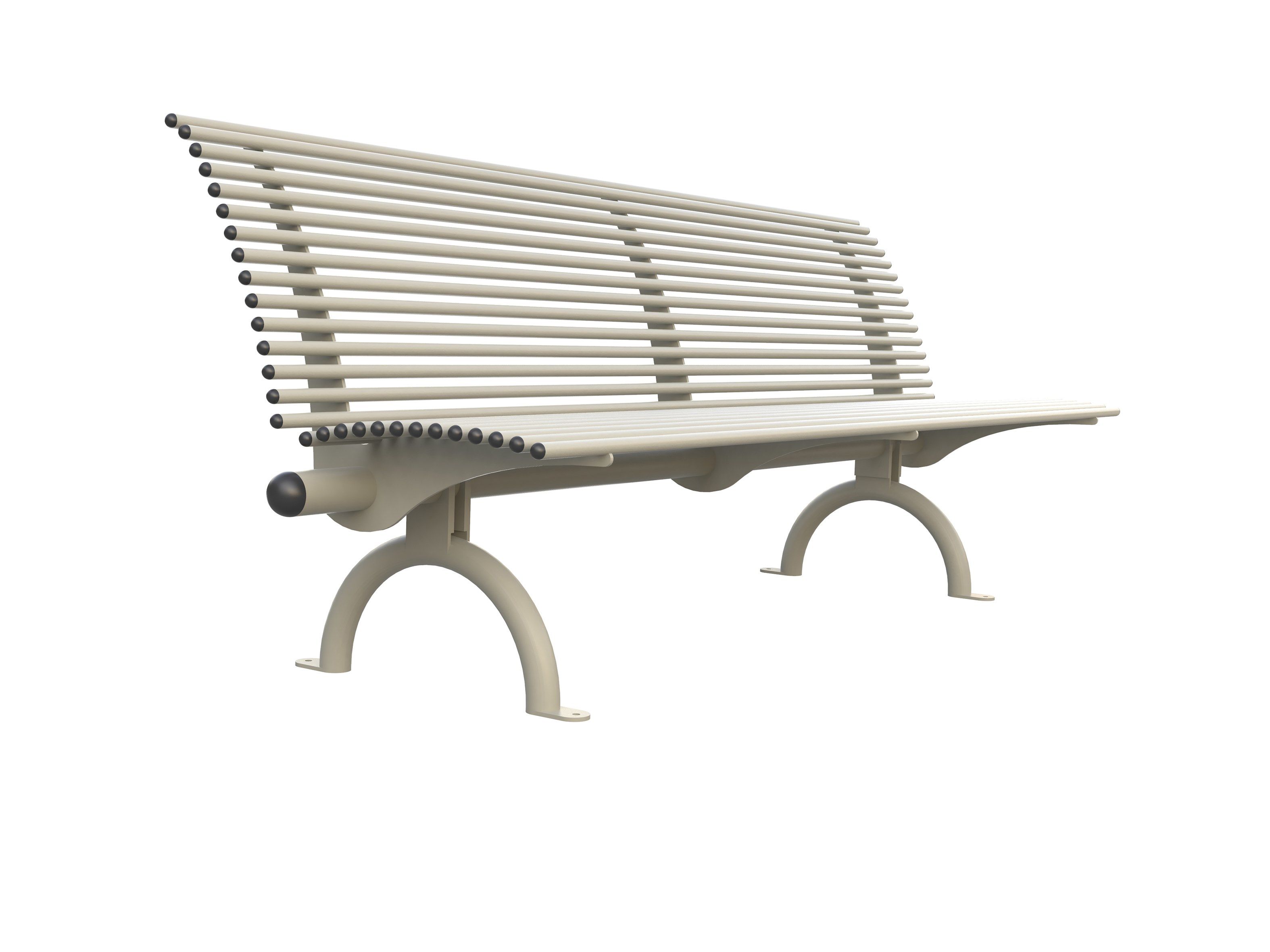 Стальная скамья со спинкой Lazzari Gallipoli ARCH-00148429 - Вид №2