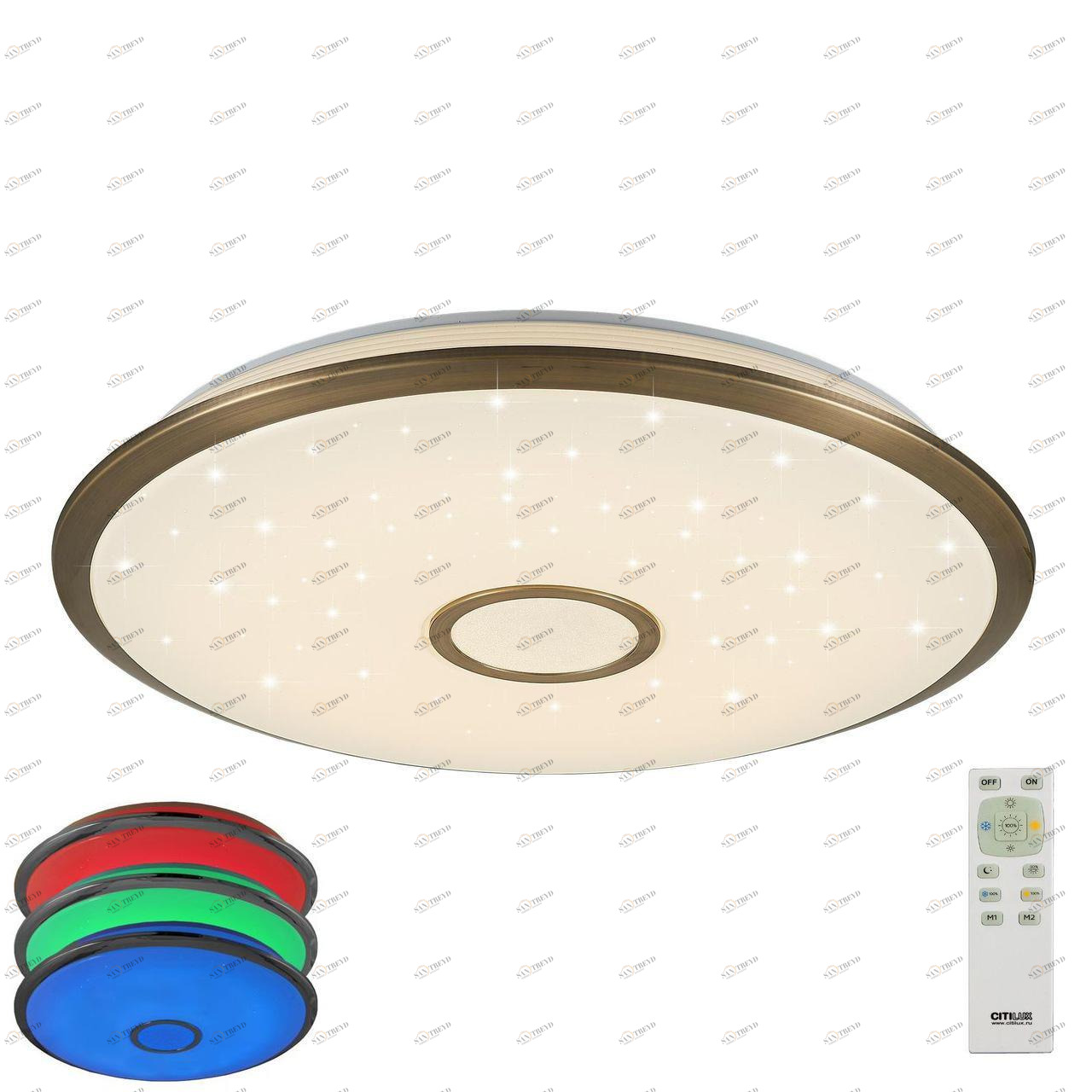 Потолочный светодиодный светильник Citilux СтарЛайт CL70333RGB CITILUX ДИЗАЙНЕРСКИЕ 276670 Белый;золото 